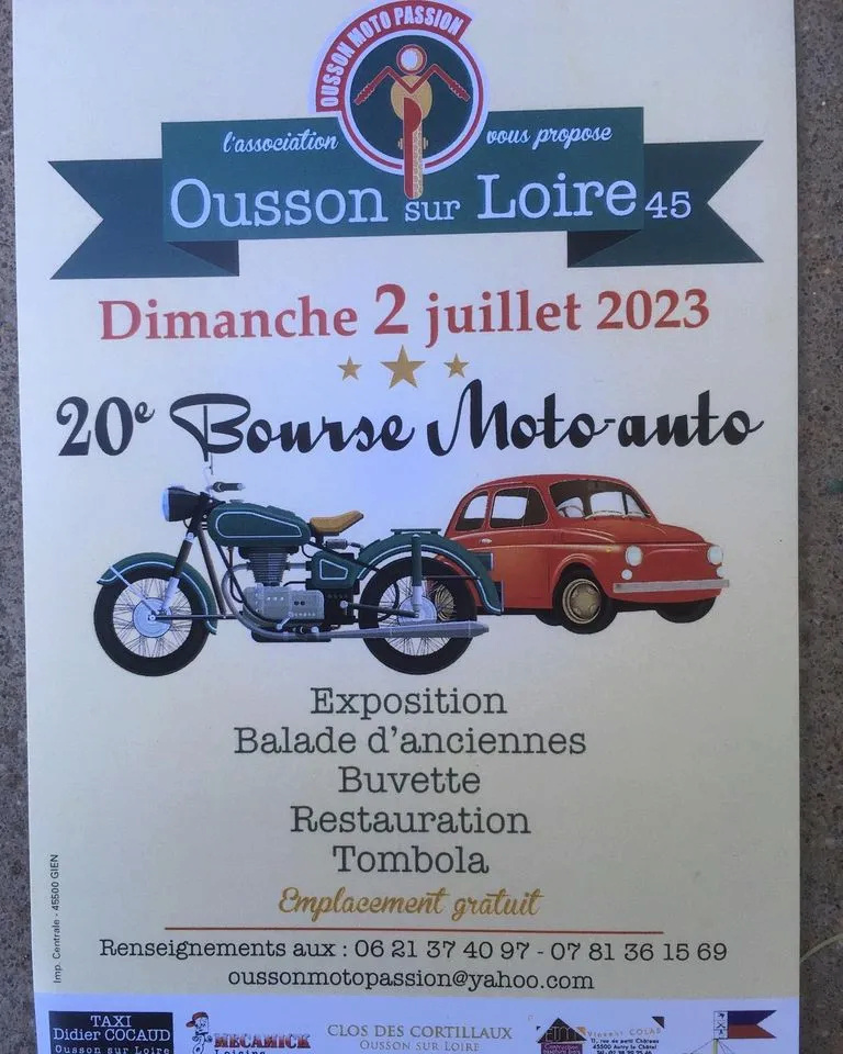 MANIFESTATION - 20ème Bourse Auto - Moto - Dimanche 2 Juillet - Ousson / Loire (45) 35076610