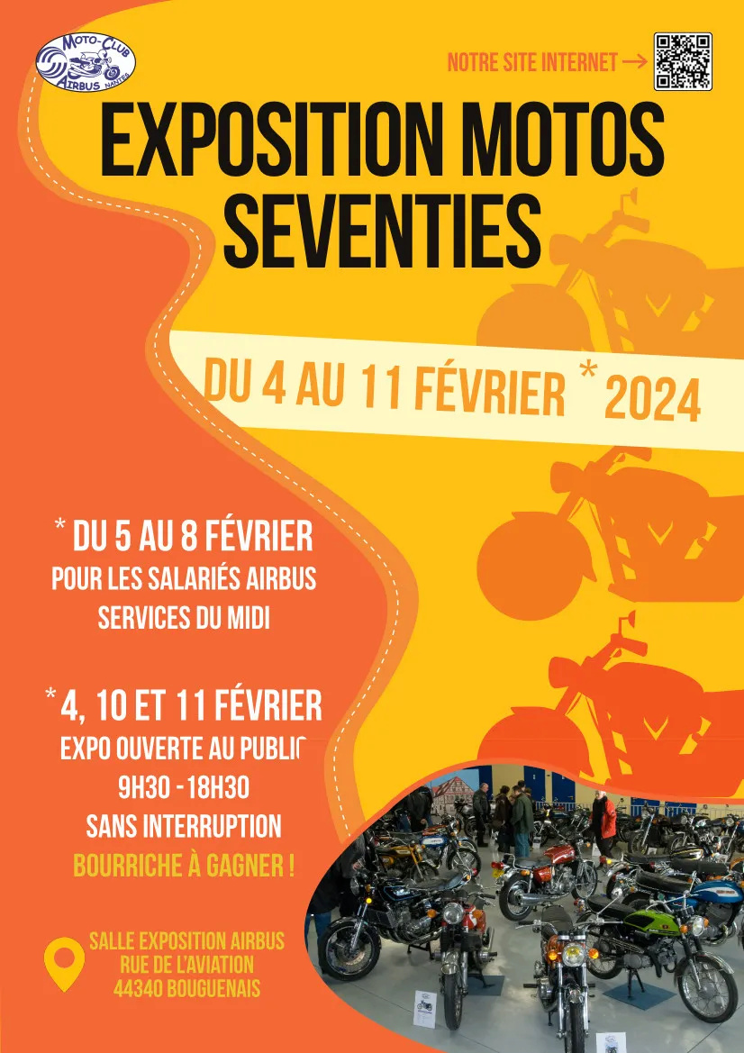 MANIFESTATION - Exposition Motos Seventies - 4 au 11 Février 2024 - Bouguenais (44340) 37449410