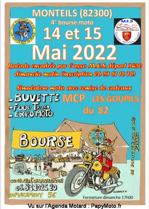 MANIFESTATION - Bourse Motos & Balade -  14 & 15 Mai 2022 - Monteils (82300) 4-bour10