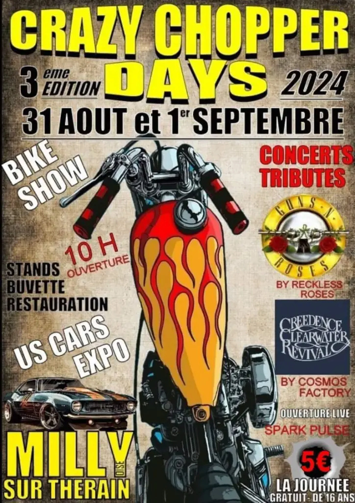 MANIFESTATION - Crazy Chopper Days - 31 Août et 1er Septembre 2024 - MILLY Sur THERAIN (Oise) 42223313