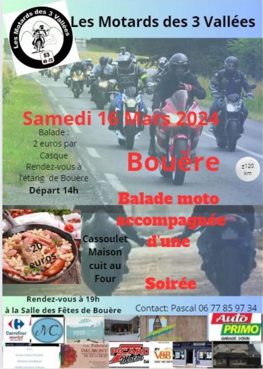 MANIFESTATION - Balde Moto - Samedi 16 Mars 2024 - Bouère -  42484310