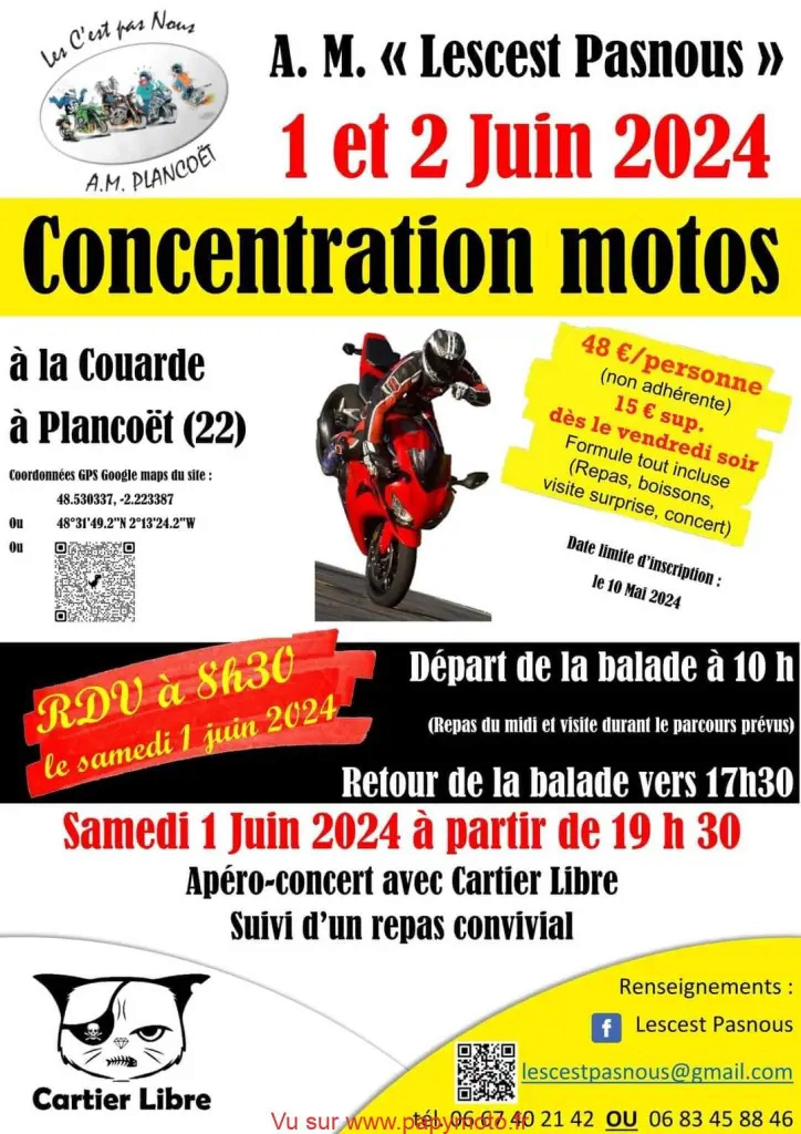 MANIFESTATION - Concentration Motos - 1er & 2 Juin 2024 - Plancoet (22)  42530310
