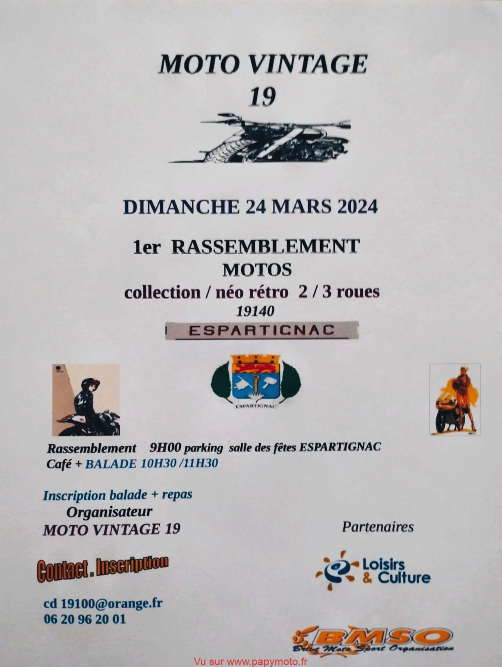 MANIFESTATION  - Moto Vintage 19 - Dimanche 24 Mars 2024 - Espartignac 42814010