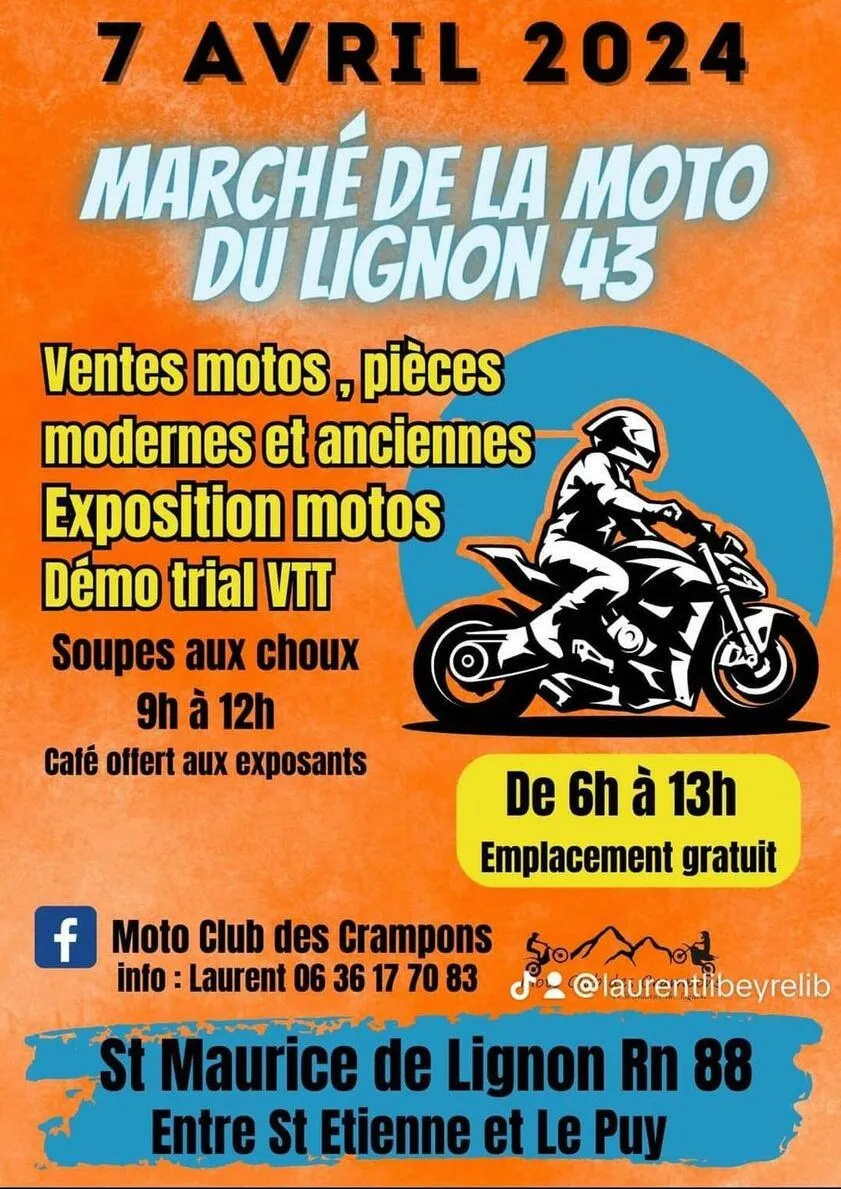 MANIFESTATION - Marché de la Moto - 7 Avril 2024 - St Maurice de Lignon (43) 43304211