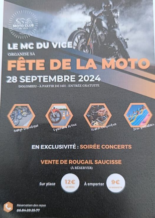 MANIFESTATION - Fête de la Moto - 28 Septembre 2024 - DOLOMIEU -  45951710