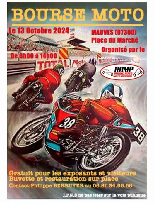 MANIFESTATION - Bourse Moto - 13 Octobre 2024 - MAUVES (07300) 45998810