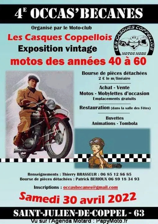 MANIFESTATION - 4 ème Occas' Bécanes - 30 Avril 2022 - St Julien de Coppel - (63) 4e-occ10