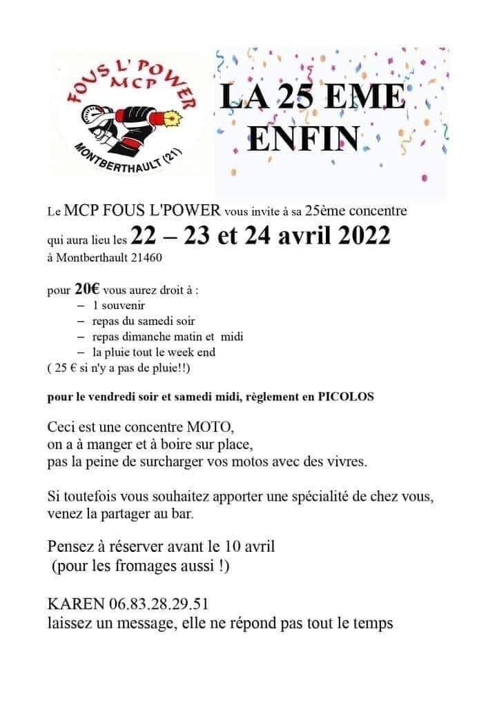 MANIFESTATION - Concentration MCP Fous L'power - 22/23/24 Avril 2022 - Montberthault (21) 61ba0a10