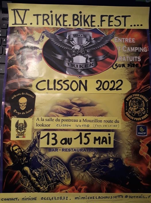 MANIFESTATION - IV- Trike-Bike-Fest - 13 au 15 Mai 2022 - Clisson (44130) 61ba2c10