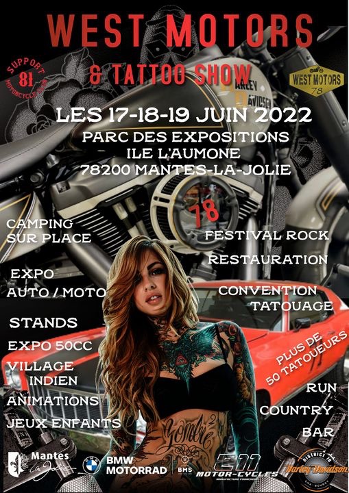 MANIFESTATION - West Motors & Tatoo Show - 17-18-19 Juin 2022 - Mantes-La-Jolie (78200) Ile L'Aumone 628ce510