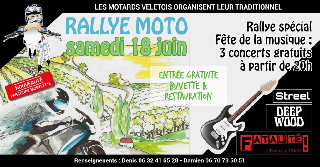 MANIFESTATION - Rallye Moto - Samedi 18 Juin 2022 - VELET (70) 62979710