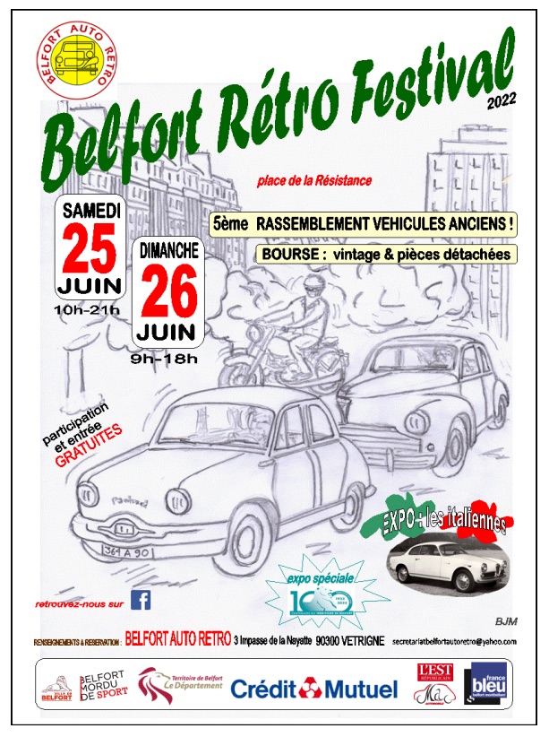 MANIFESTATION - Belfort Rétro Festival - 25 & 26 Juin 2022 - Belfort -  62acb810