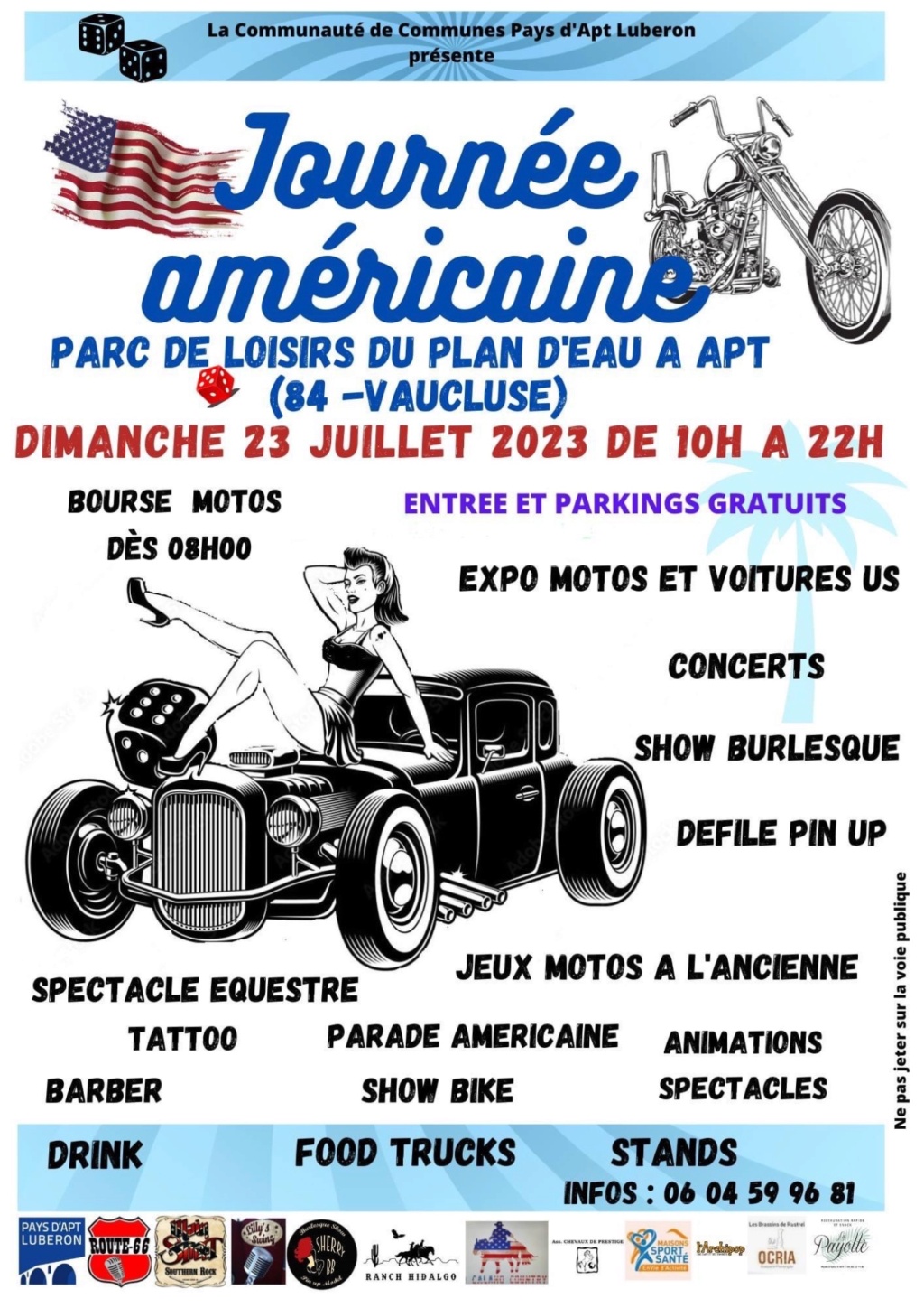 MANIFESTATION - Journée Américaine - Dimanche 23 Juillet 2023 - Vaucluse (84) 6419cc10