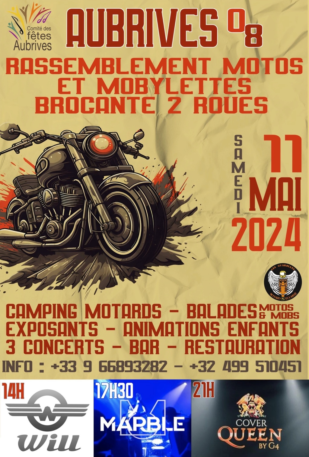 MANIFESTATION - Rassemblement Motos & Brocante 2 Roues - 11 Mai 2024 - Aubrives (08) 65f9cf10