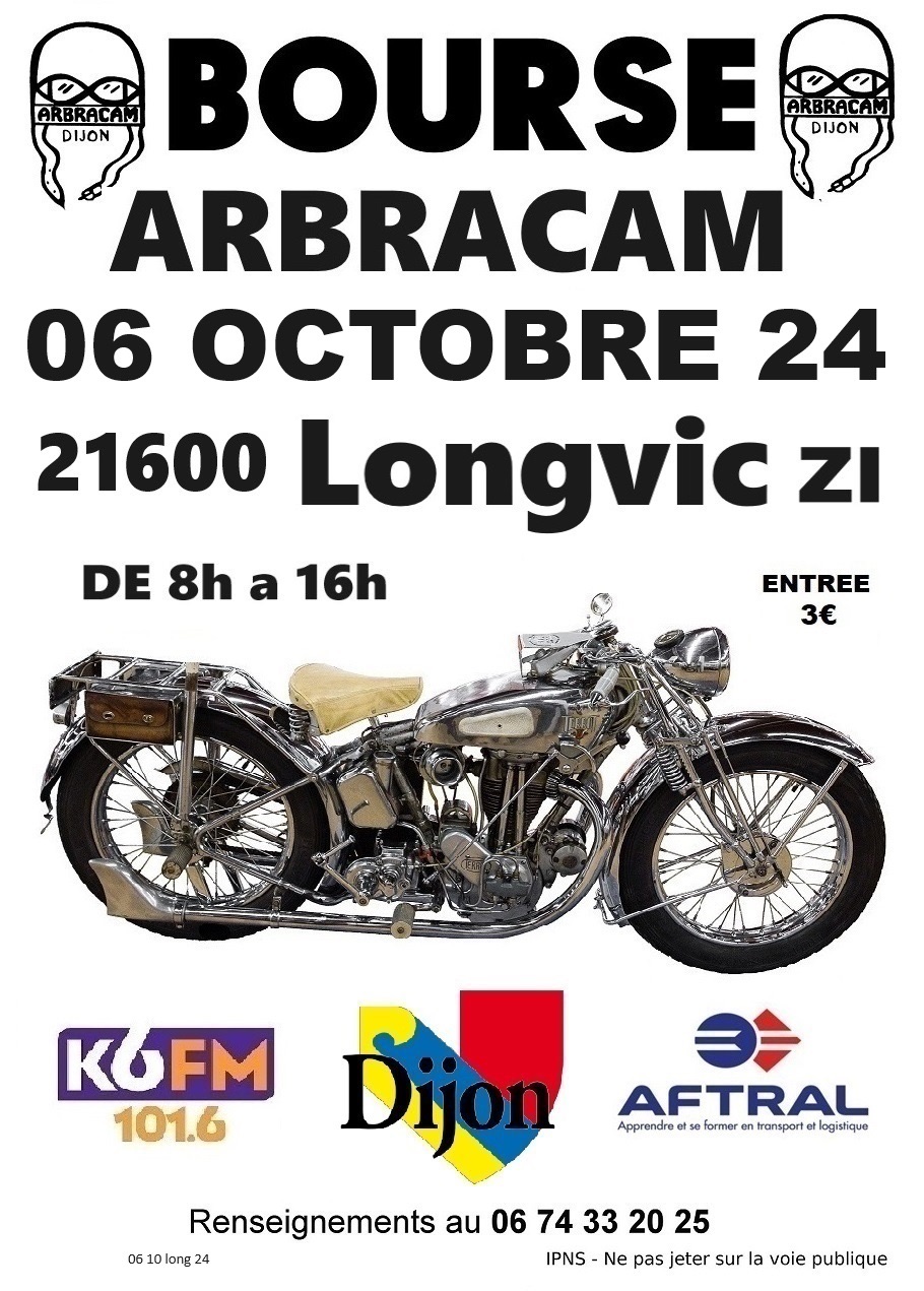 MANIFESTATION - Bourse Arbracam - 6 Octobre 2024 - Longvic (21600) 66cee210