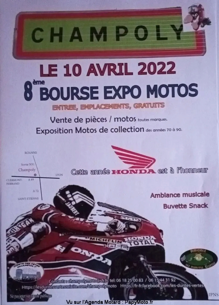 MANIFESTATION - 8ème Bourse Expo Motos - 10 Avril 2022 - Champoly 8e-bou11