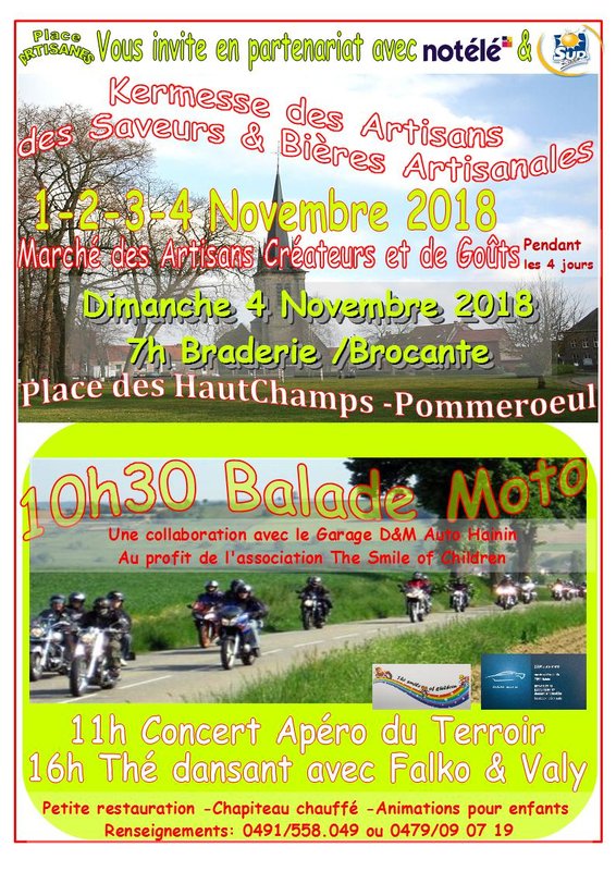 Balade Moto - Dimanche 4 novembre 2018 - Pommeroeul (7322) Belgique  90781910