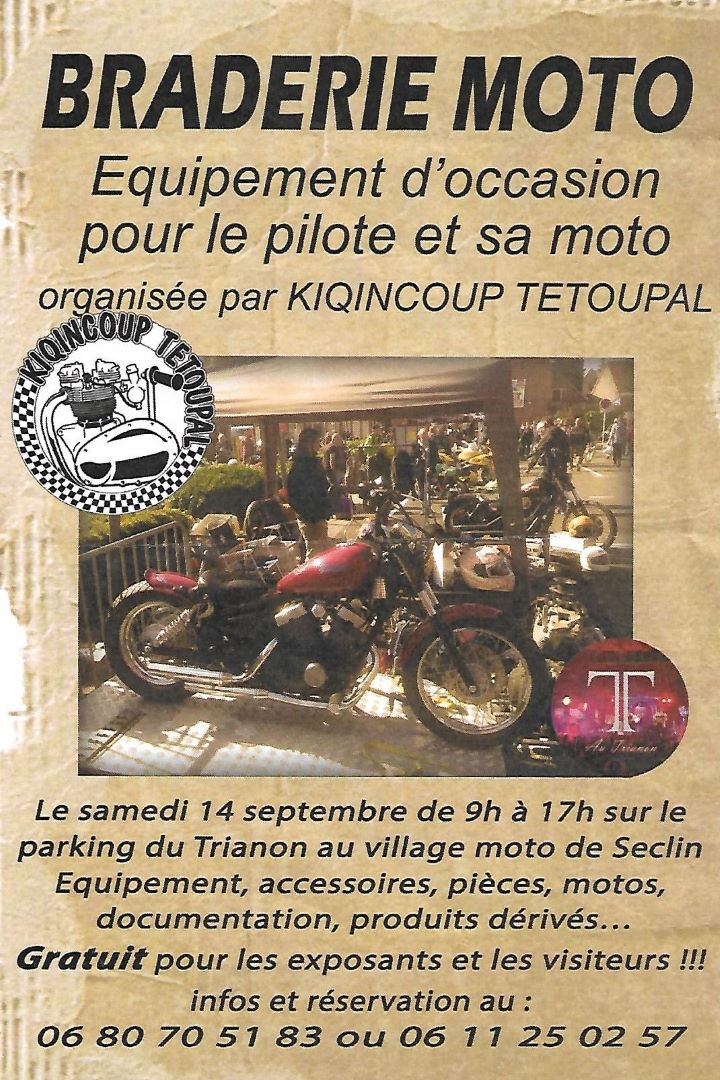 MANIFESTATION - Braderie Moto - Samedi 14 Septembre 2024 - Seclin ( Village Moto)  Affich27