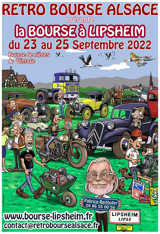 MANIFESTATION - Rétro Bourse  Alsace - 23 au 25 Septembre 2022 - Lipsheim Lipse (67640) Affich69