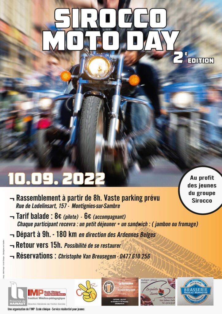 MANIFESTATION - Sirocco Moto Day - 10 Septembre 2022 - BELGIQUE - Montignies - Sur - Sambre -  Affich73