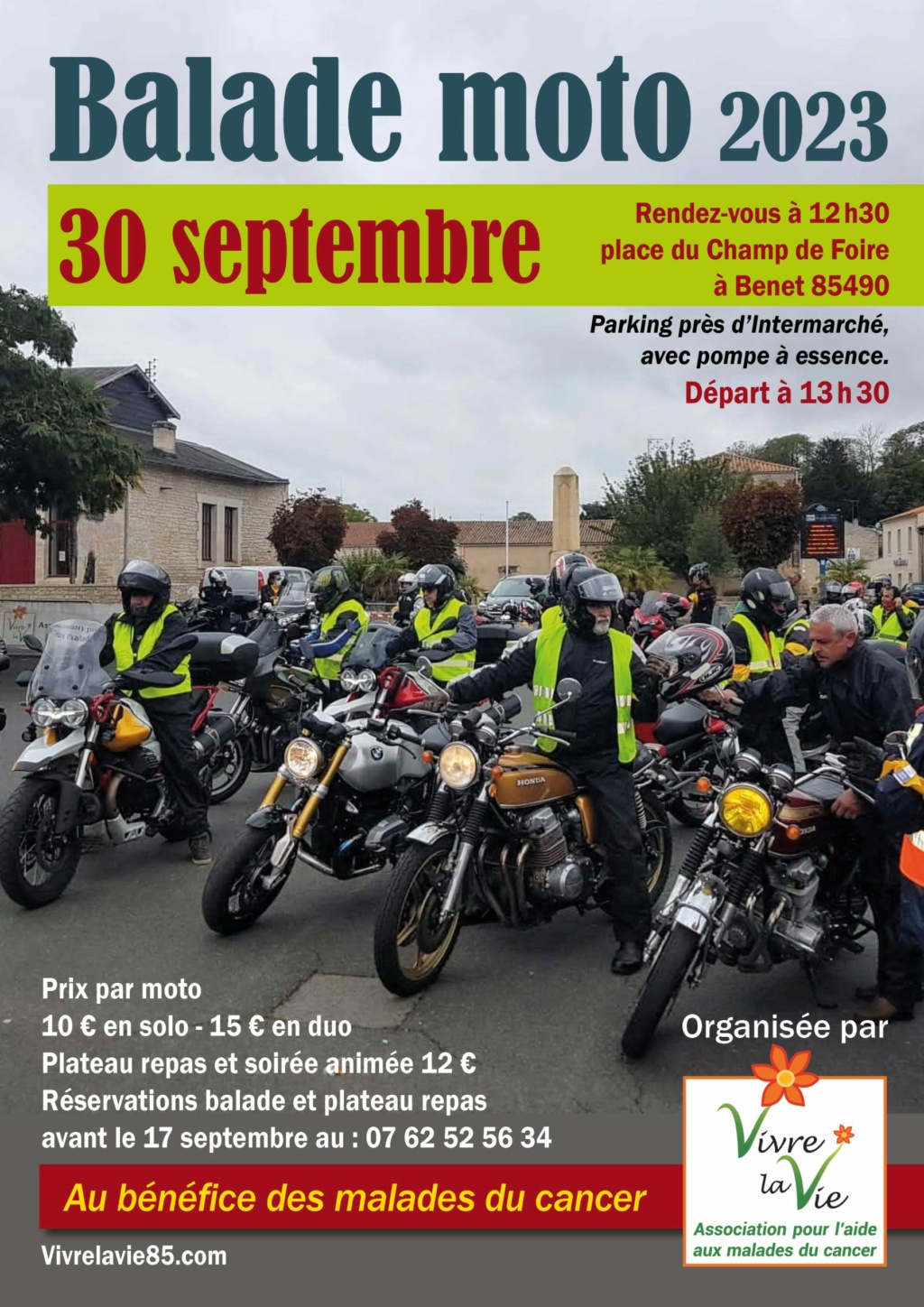 MANIFESTATION - Balade Moto - 30 Septembre 2023 - Benet (85490) Affich85