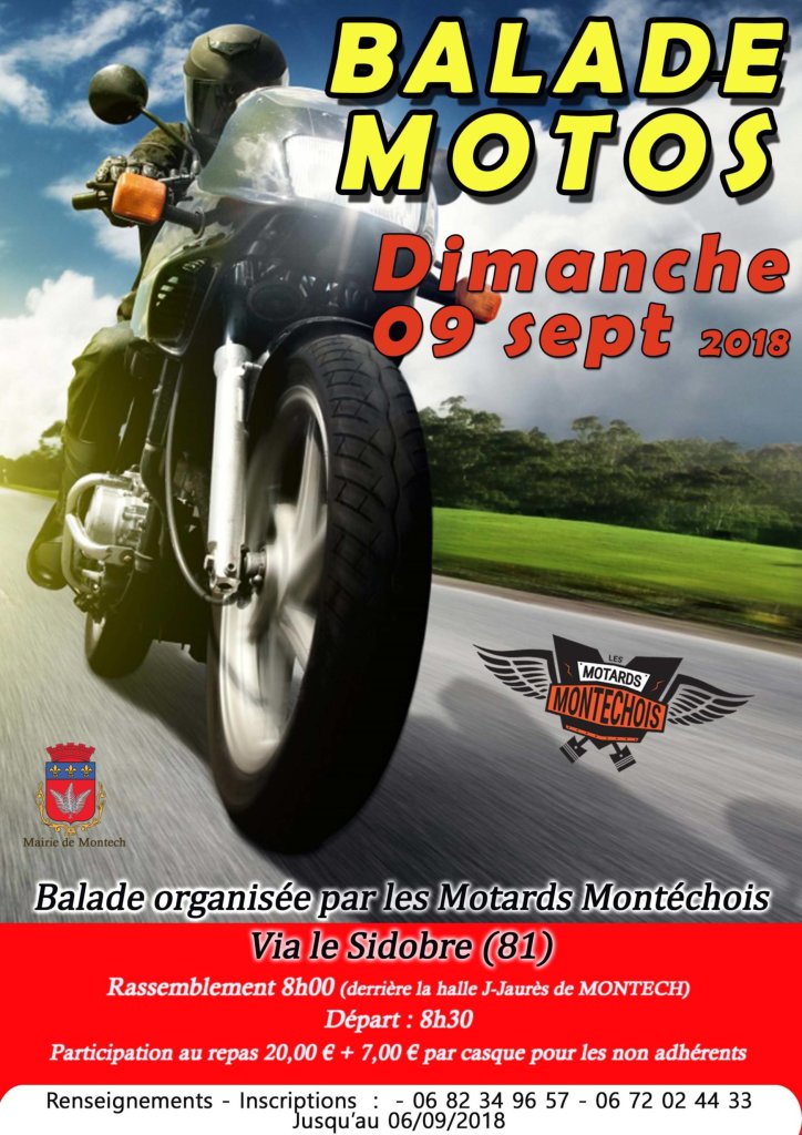 Balade Moto - Dimanche 9 Septembre 2018 -  MONTECH  Balade23