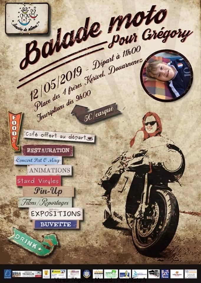 MANIFESTATION - Balade Moto - 12 Mai 2019 - Place des 4 Frères Kerivel- Douarnenez Balade85