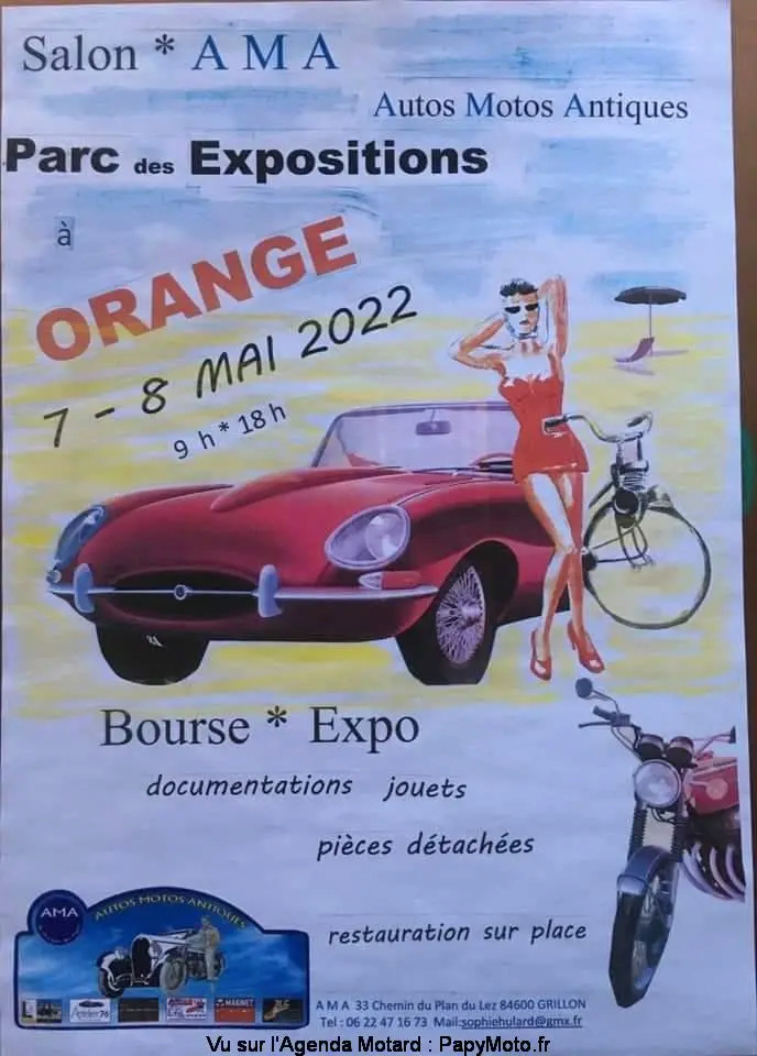 MANIFESTATION - Autos & Motos Antiques  - 7 & 8 Mai - Parc des Expositions - Orange -  Bourse66