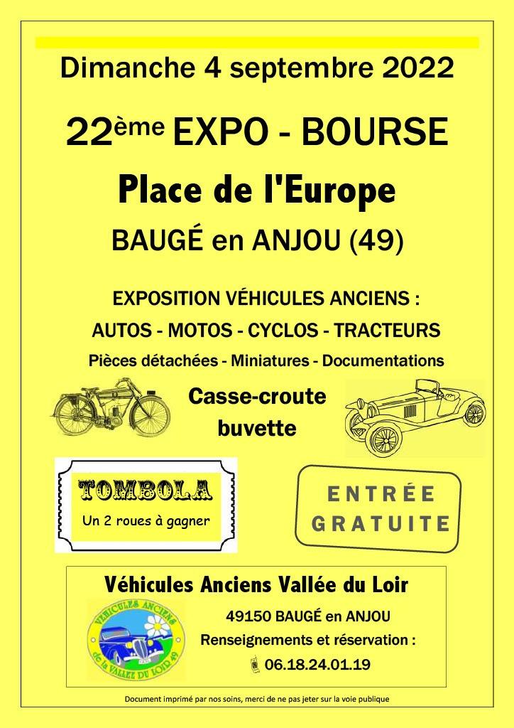 MANIFESTATION - 22 ème Expo bourse - Dimanche 4 Septembre 2022 - Baujé en Anjou (49) C169b810