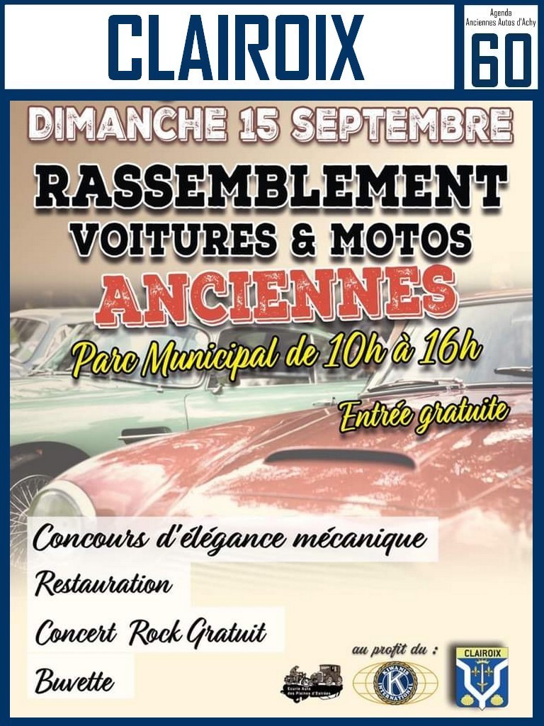 MANIFESTATION - Rassemblement Voitures & Motos Anciennes - 156 Septembre 2024 - Clairoix (60) Clairo10