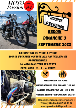 MANIFESTATION - Bourse d'échange - Dimanche 3 Septembre 2023 - BEDOIN -  Csm_bo10