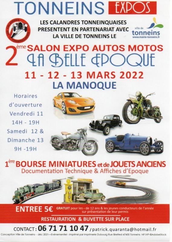 MANIFESTATION - 2ème Salon Expo Autos Motos - 11-12-13 Mars 2022 - Tonneins F0609210