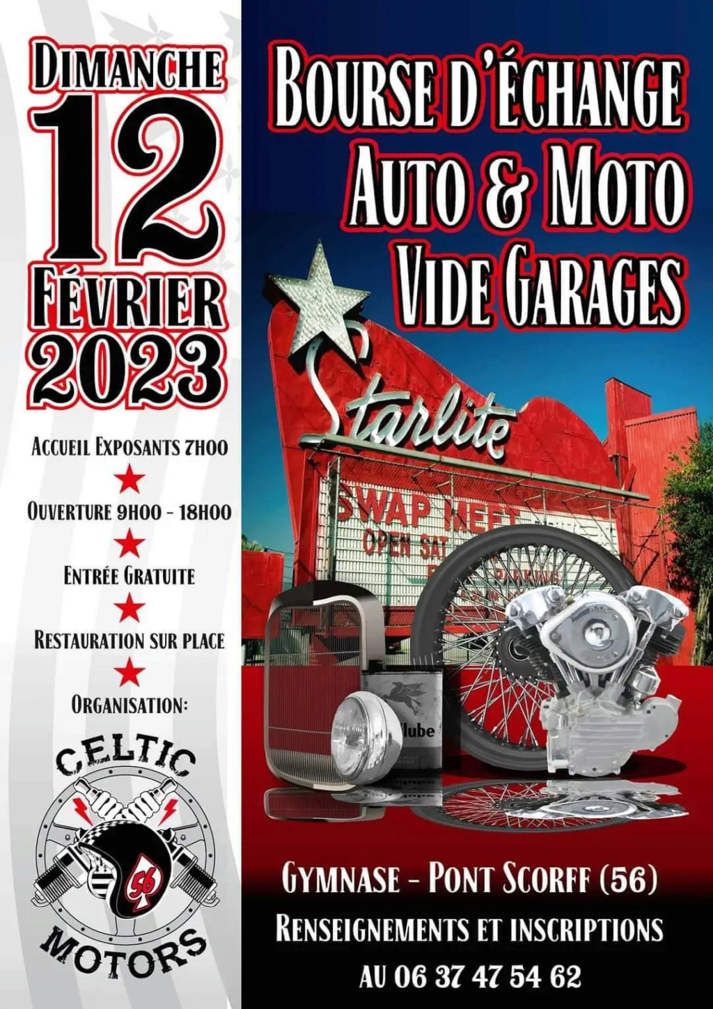 MANIFESTATION - Bourse D'échange Auto & Motos - Dimanche 12 Février 2023 - Pont Scorff - (56) Faceb100