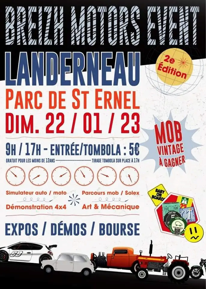 MANIFESTATION - Breizh Motors Event - Dimanche 22 Janvier 2023 - Landernau -  Faceb103