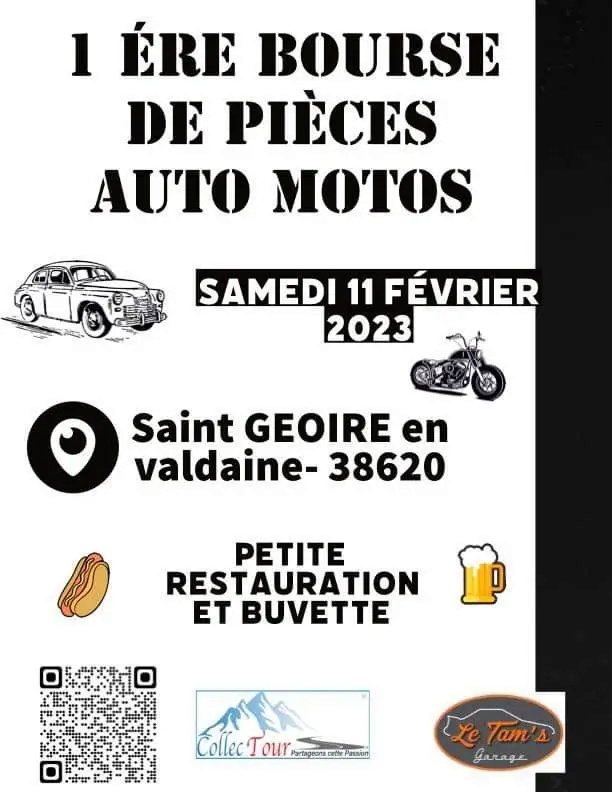MANIFESTATION - 1 er Bourse de pieces Autos Motos - 11 Février 2023 - Saint Geoire en Valdaine (38) Faceb105