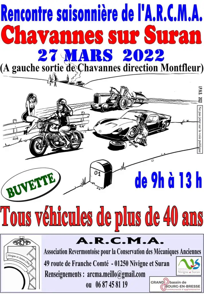 MANIFESTATION - Rencontre Saisonnière de l'A R C M A - 27 Mars 2022 - Chavannes sur Suran -  Facebo50