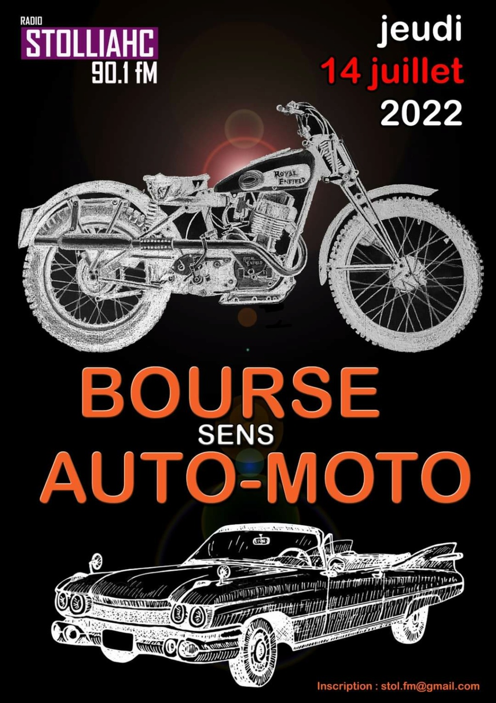 MANIFESTATION - Bourse Autos & Motos -14 Juillet 2022 - SENS -  Facebo74