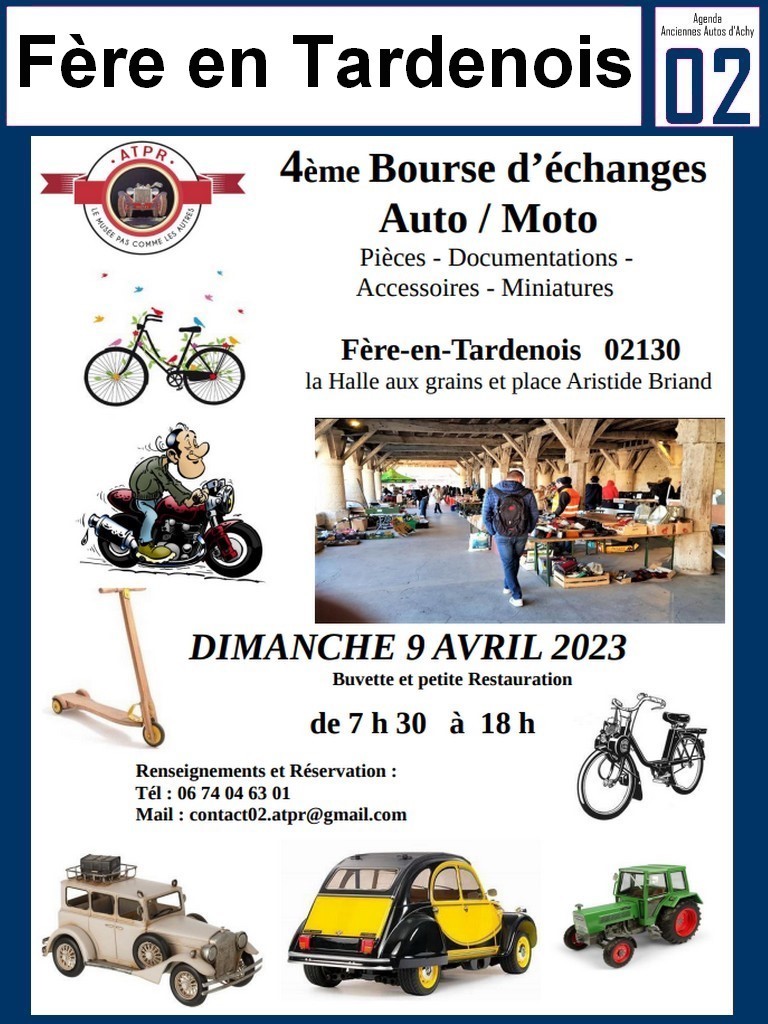 MANIFESTATION - 4ème Bourse D'échanges  - Dimanche 9 Avril 2023 - Fère-en-Tardenois (02130) Fere-e10