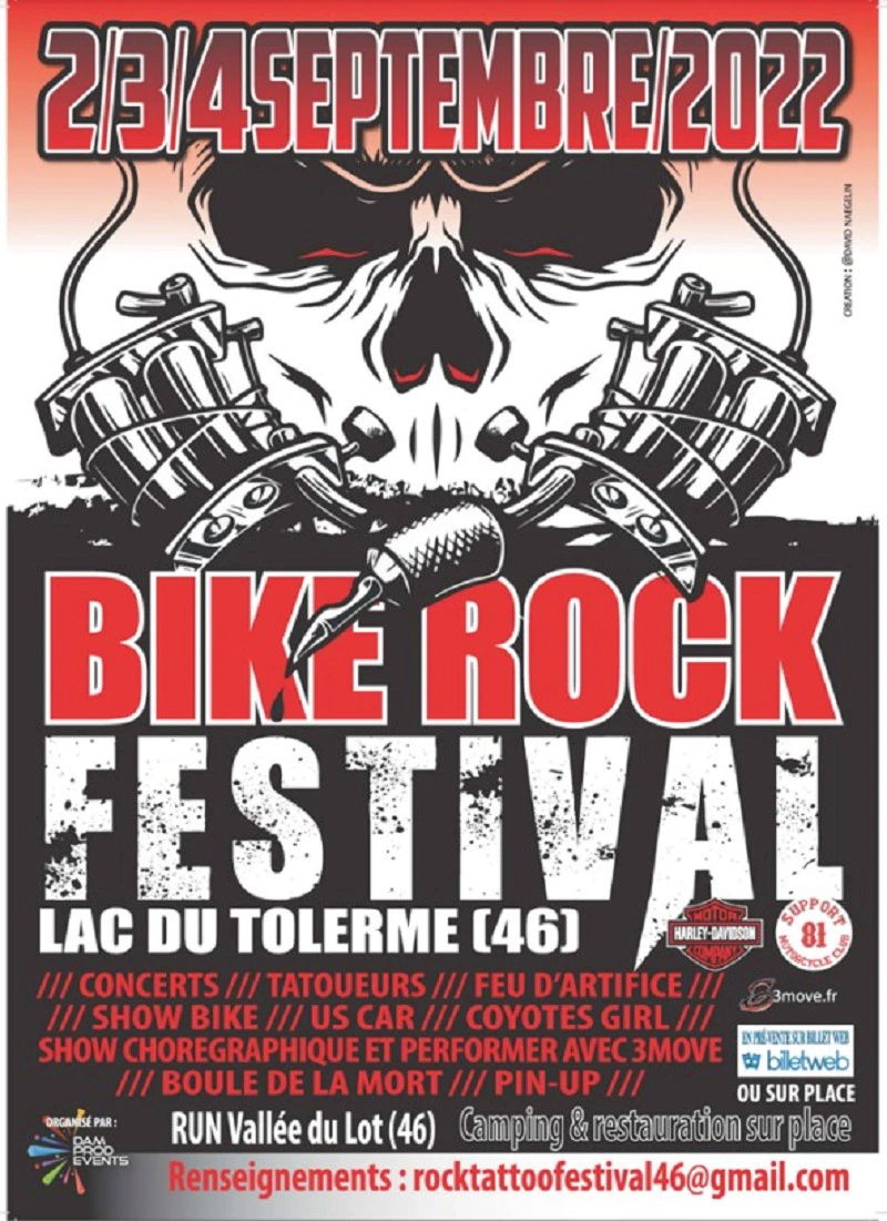 MANIFESTATION - Bike Rock Festival - 2/3/4 Septembre 2022 - Lac du Tolerme (46) Festiv23