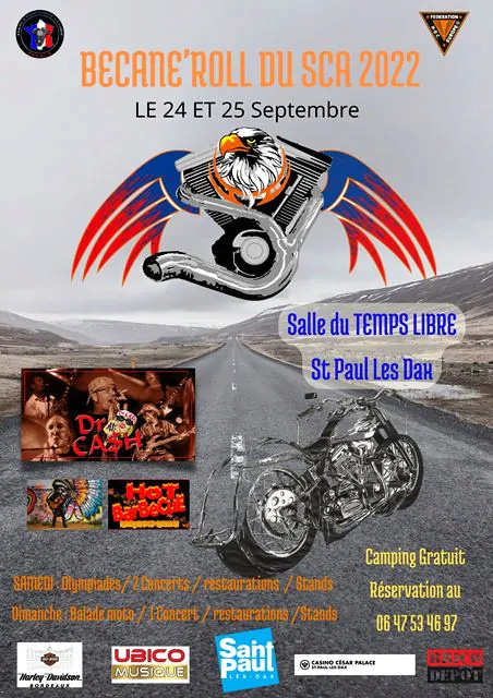 MANIFESTATION - Bécane'Roll du SCA 2022 - 24 & 25 Septembre 2022 - St Paul Les Dax - Festiv25