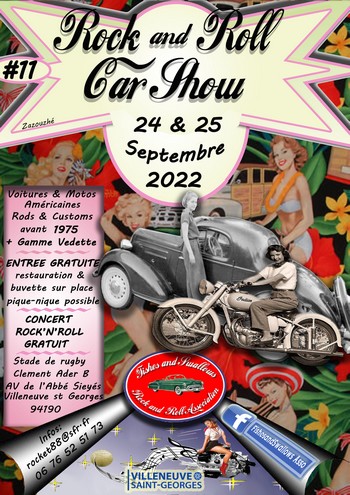 MANIFESTATION - Rock  And Roll Car Show - 24 & 25 Septembre 2022 - Villeneuve Saint -  Georges -  Flyer_14