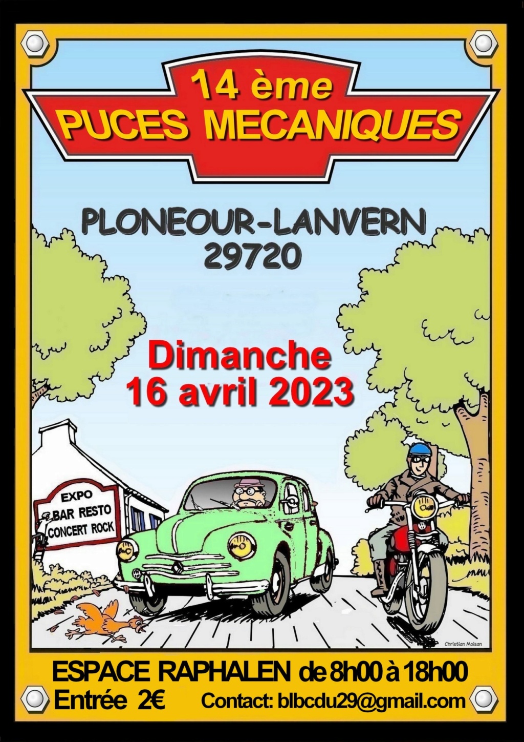 MANIFESTATION - 14ème Puces Mécaniques - 16 Avril 2023 - Ploneour - Lanvern (29720) Flyers12