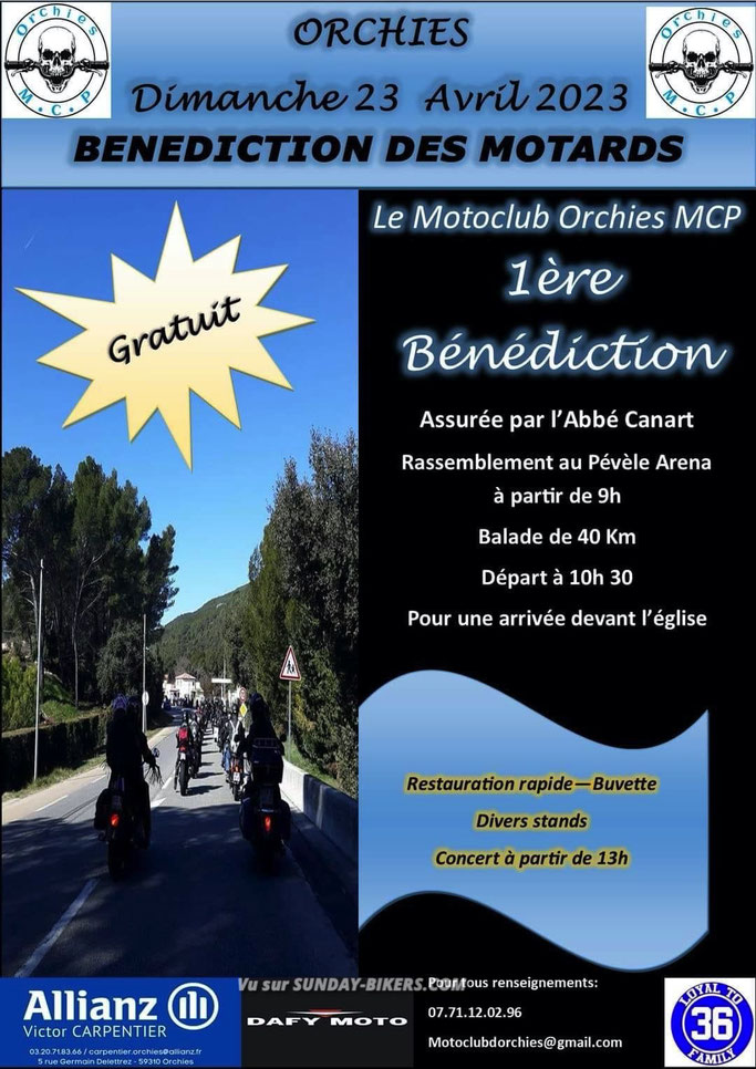 MANIFESTATION - Bénédiction Des Motards - Dimanche 23 Avril 2023 - ORCHIES -  Imag1385