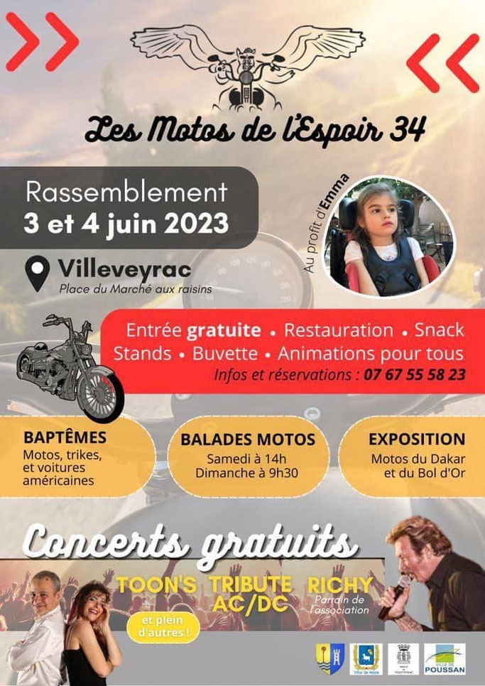 MANIFESTATION - Les Motos de l 'Espoir - 3 & 4 Juin 2023 - Villeveyrac -  Imag1678
