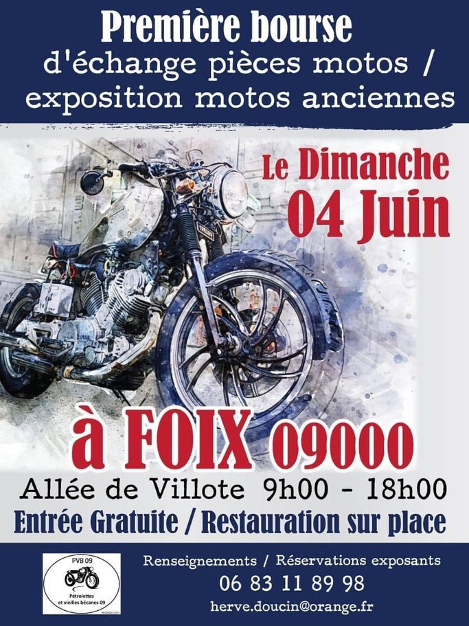 MANIFESTATION - 1ere Bourse Pieces Moto & Expo Motos Anciennes - 4 Juin 2023 - Foix (09000) Imag1711