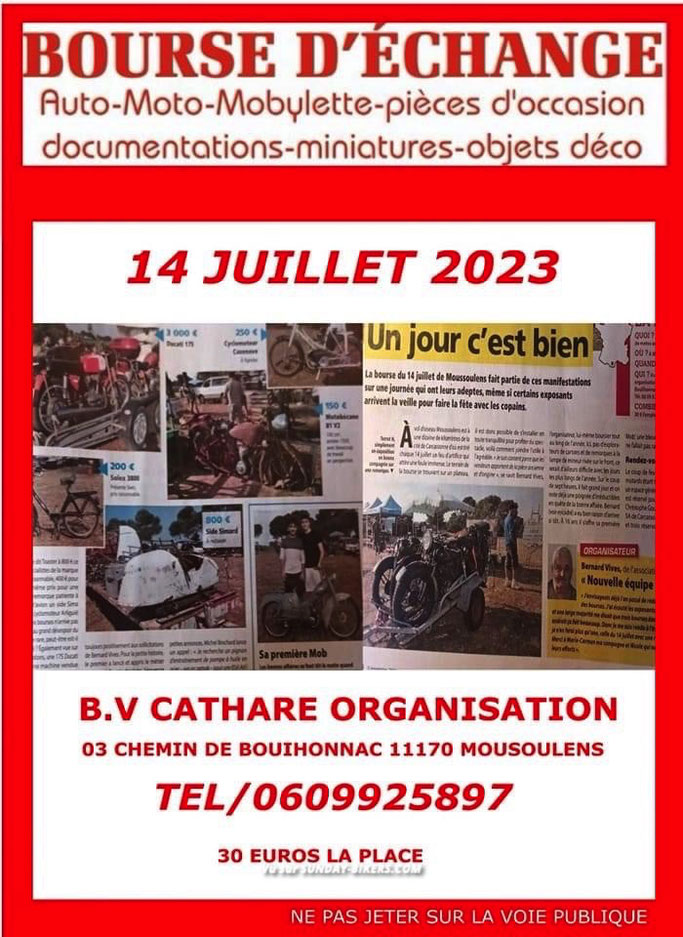 MANIFESTATION - Bourse D'échanges - 14 Juillet 2023 - Mousoulens (11170) Imag1794