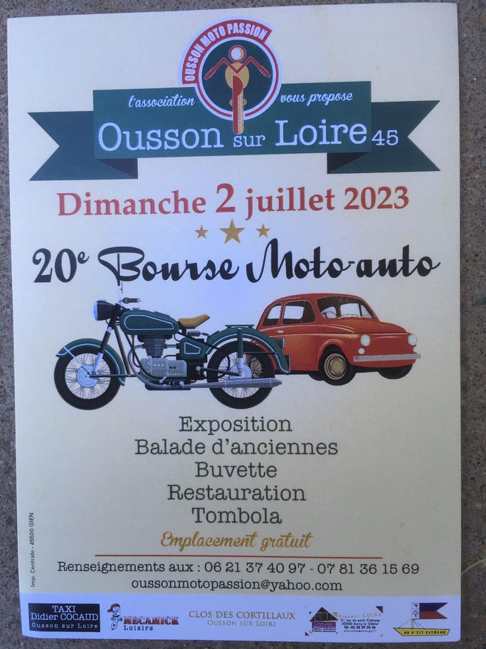 MANIFESTATION - 20ème Bourse Moto & Auto - Dimanche 2 Juillet 2023 - Ousson sur Loire (45) Imag1805