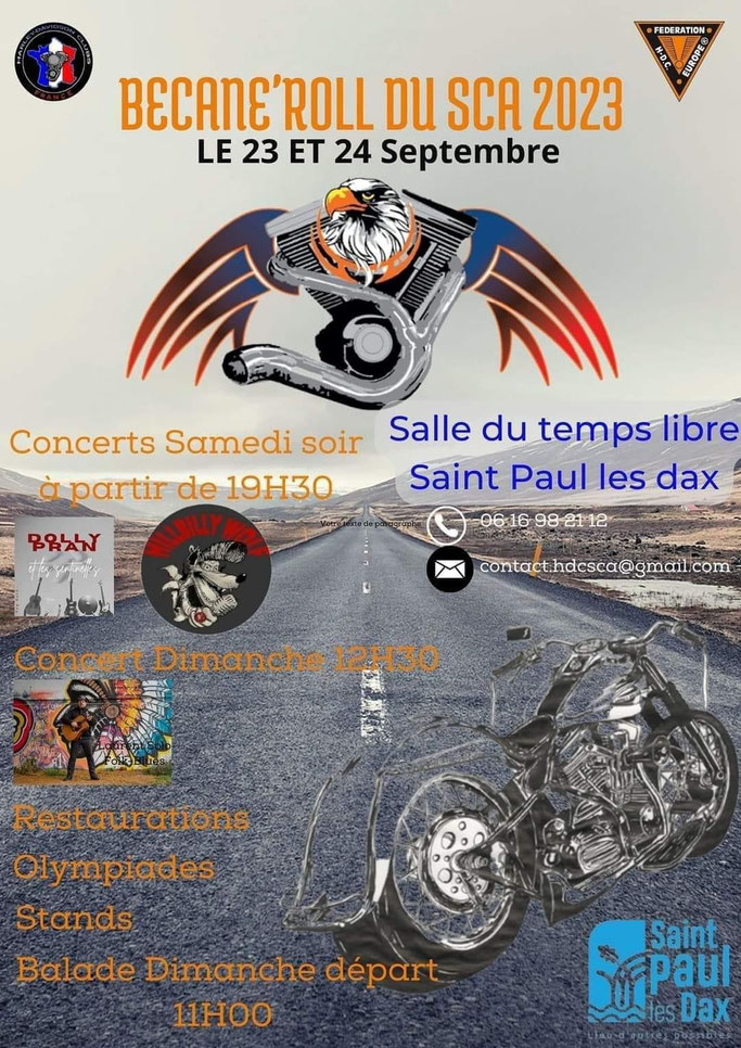 MANIFESTATION - Bécane ' Roll du SCA 2023 - 23 & 24 Septembre 2023 - Saint Paul Lès Dax  Imag2091