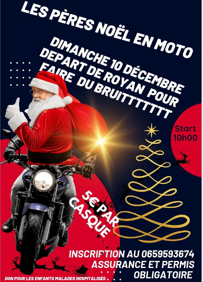 MANIFESTATION - Les Pères Noel en Moto - Dimanche 10 Décembre 2023 - Royan -  Imag2135