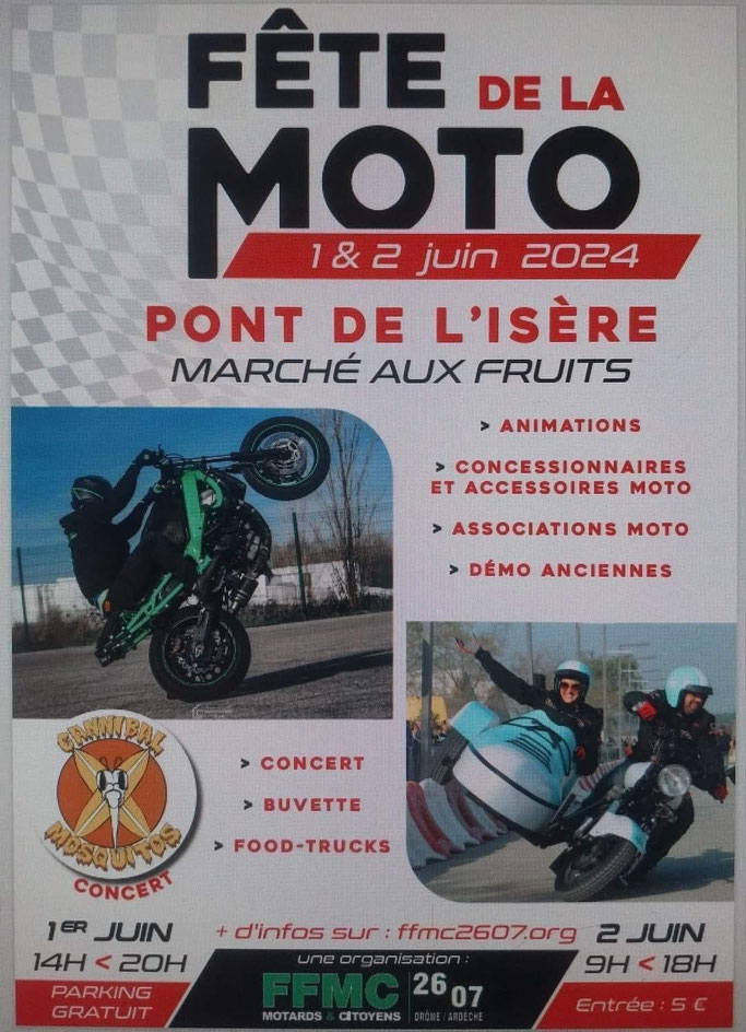 MANIFESTATION - Fête de la Moto - 1er & 2 Juin 2024 - Pont De L'isère -  Imag2438